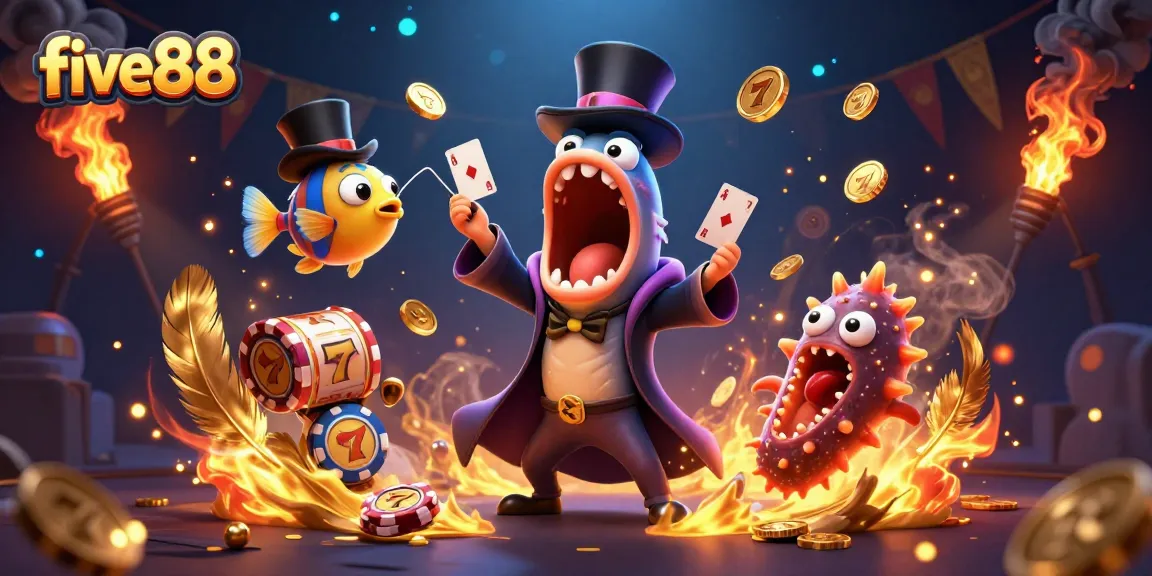 Engage with five88’s vibrant casino scene featuring magical creatures and dynamic gambling elements.