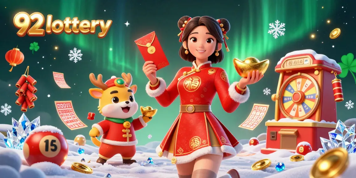 Participate in 92 lottery with festive characters and vibrant elements for an immersive gaming experience