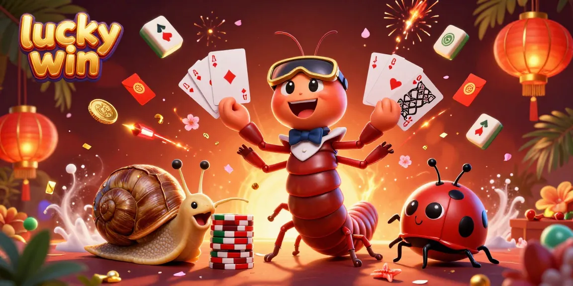 Engage in exciting gameplay with lucky win as the colorful dealer handles cards and chips in a vibrant casino atmosphere.