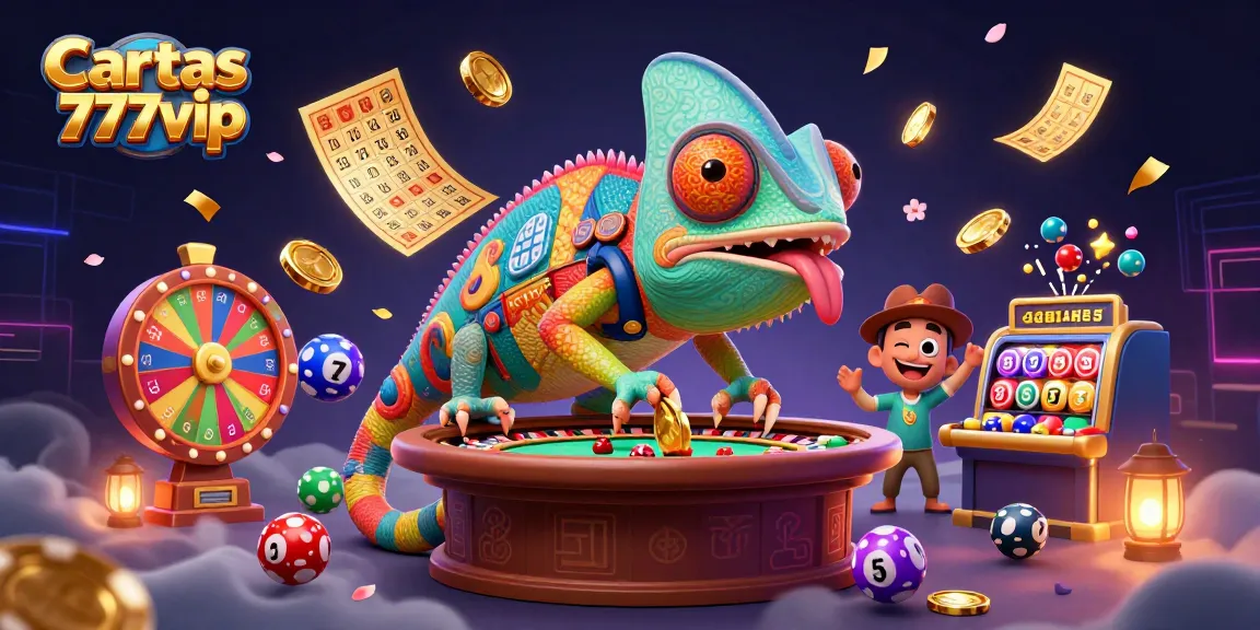 Experience thrilling gameplay at Cartas 777vip with vibrant casino elements and dynamic illustrations.