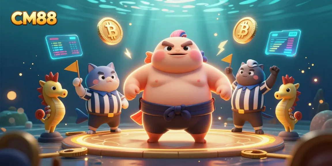 Engage in thrilling gaming at CM88 with a vibrant casino scene featuring unique 3D characters.