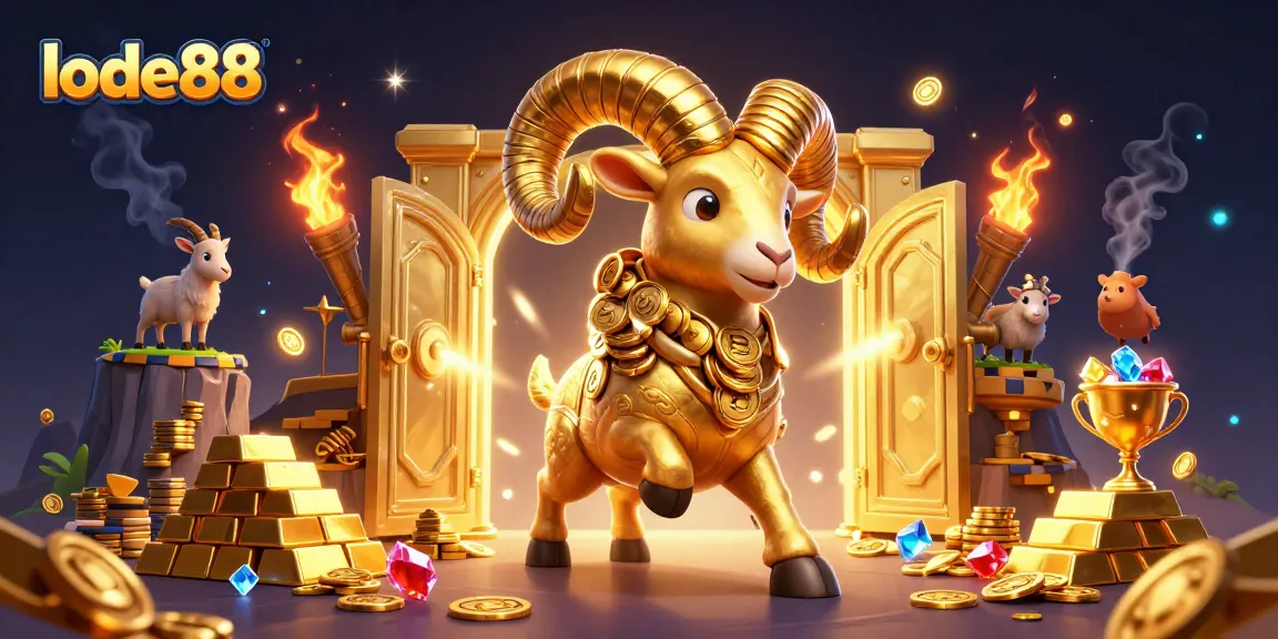 Win big with lode88 at a table of golden riches, surrounded by treasure and excitement.