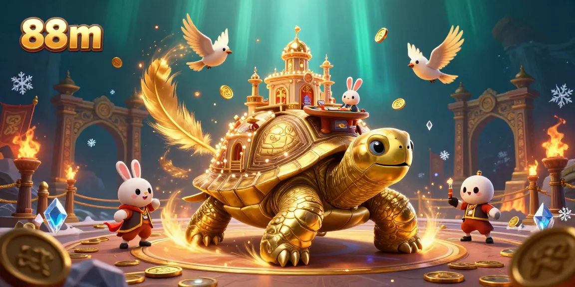 Engage in exciting gameplay at 88 m featuring a massive tortoise casino with dynamic scenes.