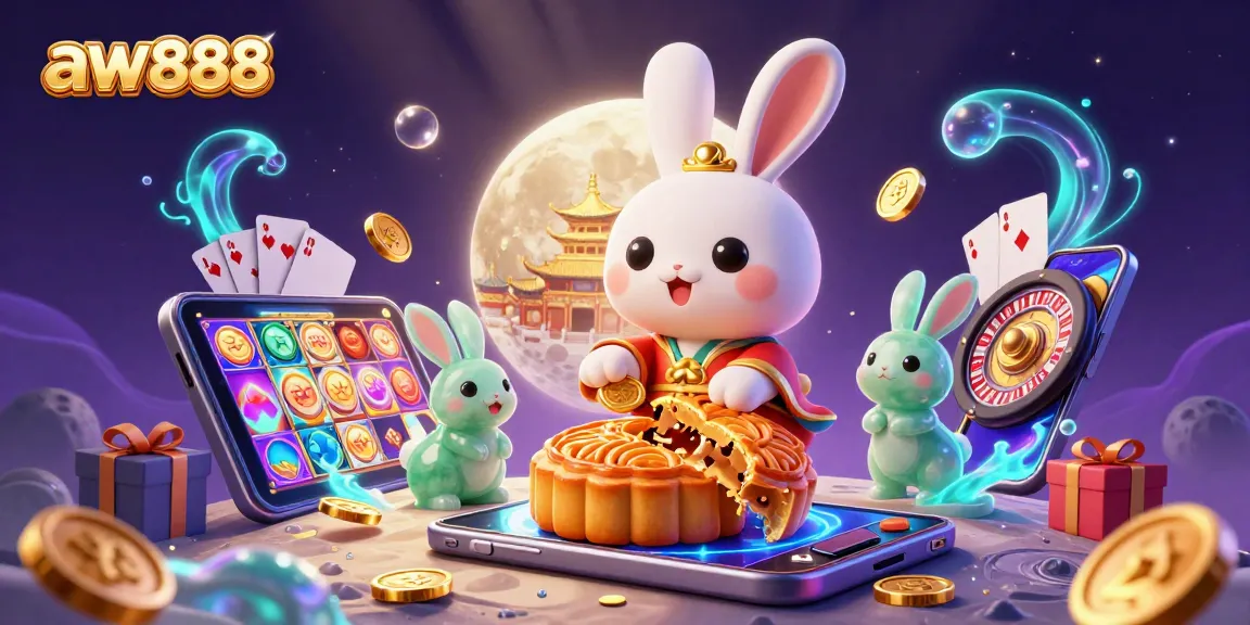 Engage with the aw888 casino experience, showcasing vibrant games and 3D characters in a rich atmosphere.