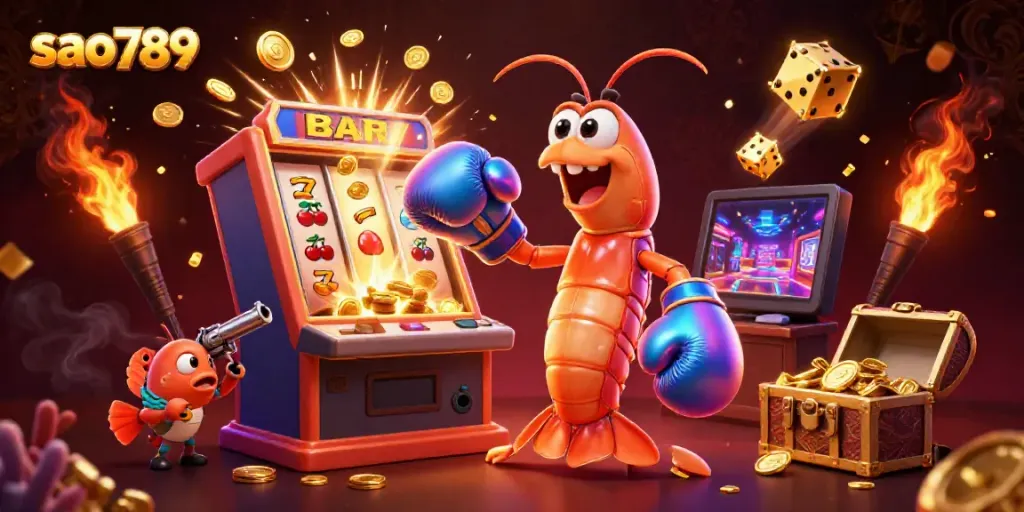 Join the action at sao789 with a vibrant 3D illustration featuring exciting casino elements.