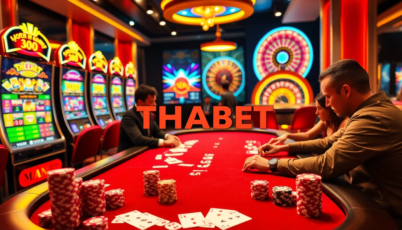 THABET offers an exciting gambling experience with vibrant poker games and modern slot machines.