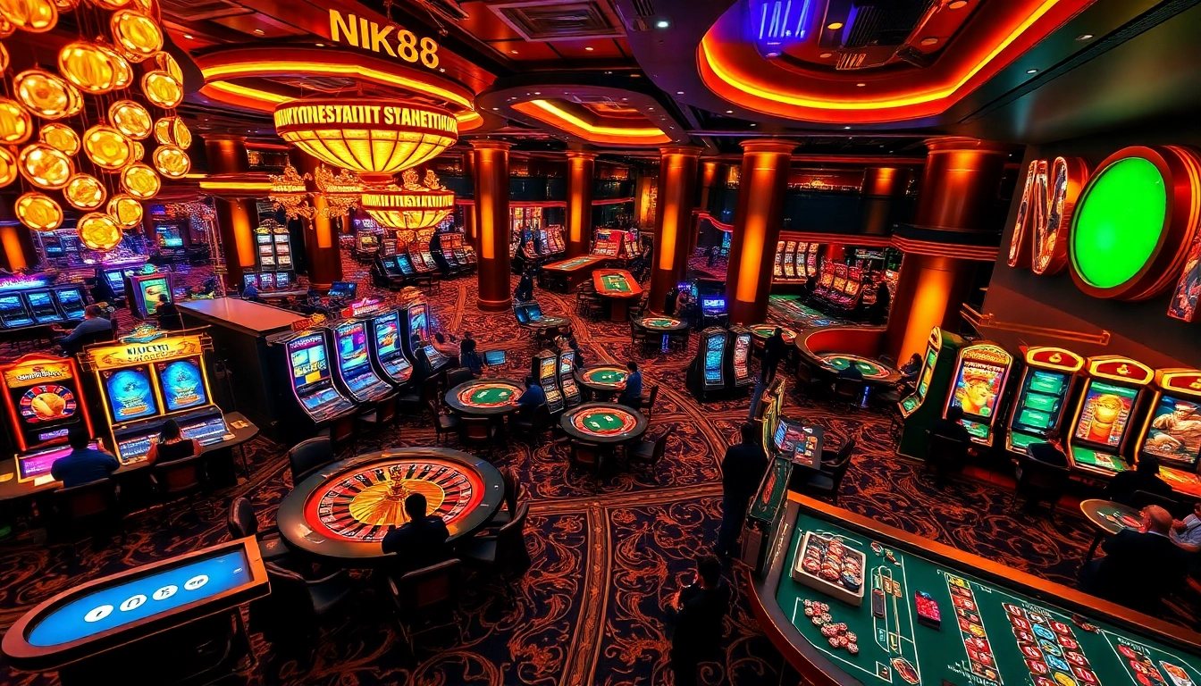 Experience the excitement of gambling with NK88 at a luxurious casino.
