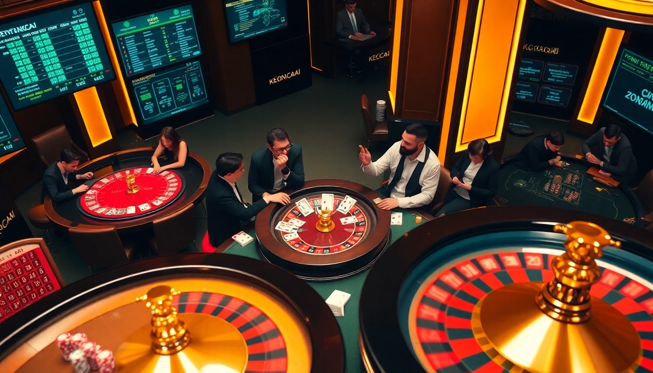 Experience the thrill of betting strategies with KEONHACAI in a luxurious casino scene.