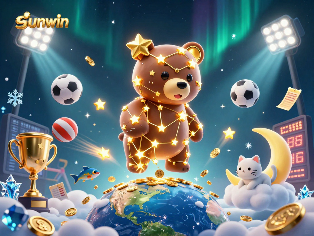 Engage with sunwin for winning sports betting strategies amidst 3D visuals of gaming excitement.