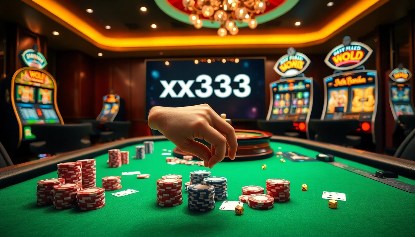 X333 platform boosting strategic poker play with vibrant chips and premium casino games