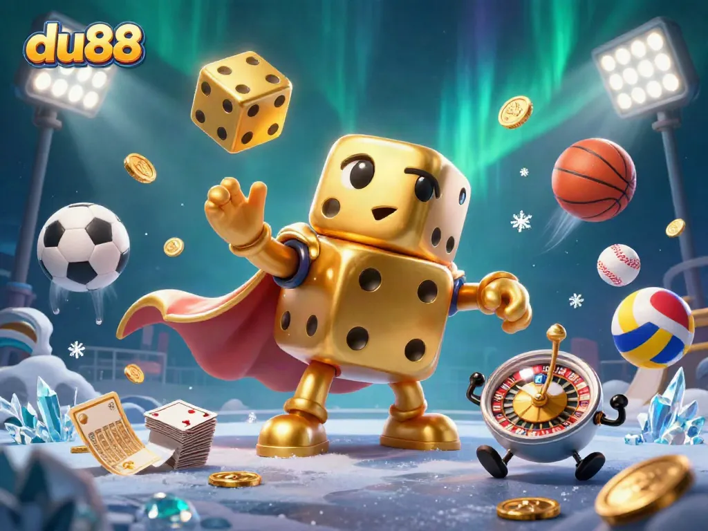 Experience winning strategies at du88 with dynamic dice and sports elements in an engaging casino scene.