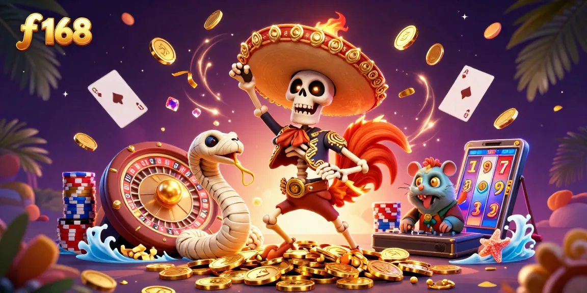 Experience the excitement of f 168 with dynamic casino characters and rich gaming elements.