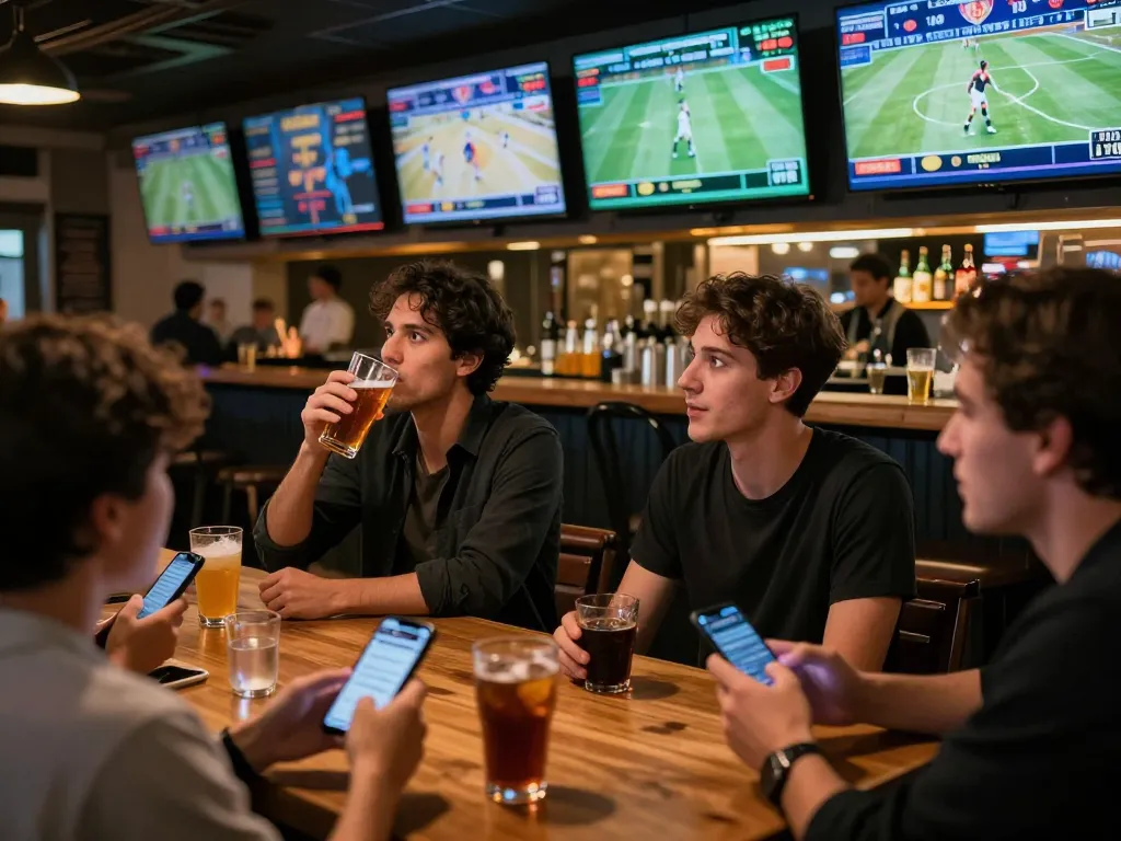 Place bets at 45678 nhà cái while enjoying the vibrant atmosphere of a sports bar watching live games