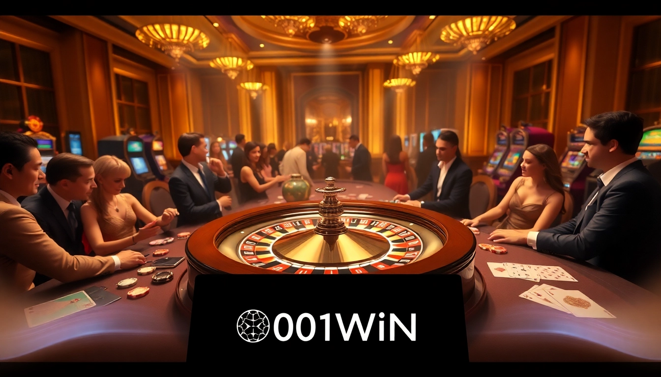 Sinta a emoção do 001WIN com ação empolgante de roleta e pôquer em um cassino luxuoso.