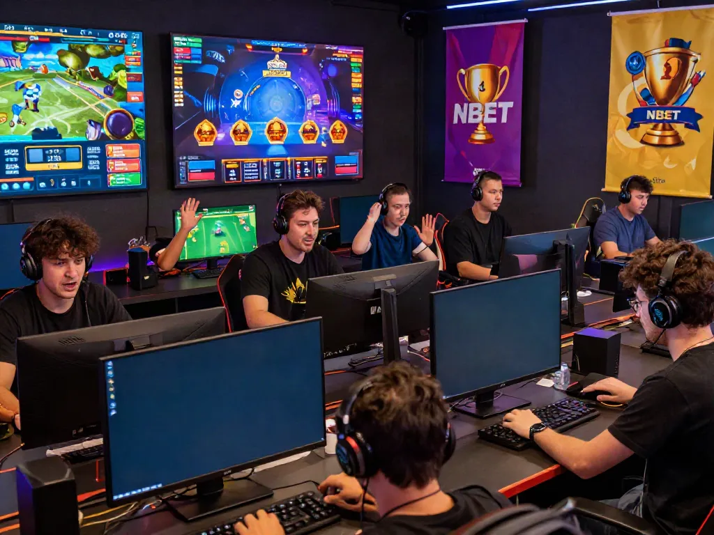 Exciting online gaming scene featuring players enjoying various NBET games, showcasing vibrant graphics and lively interaction.