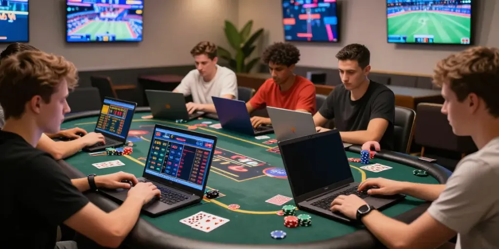 Exciting online gaming scene showcasing friends engaged with FC88 platform