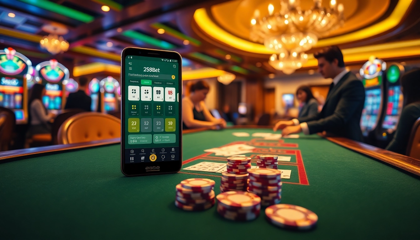 Experience the thrill of gambling with 258bet download as elite players engage at a professional casino table.
