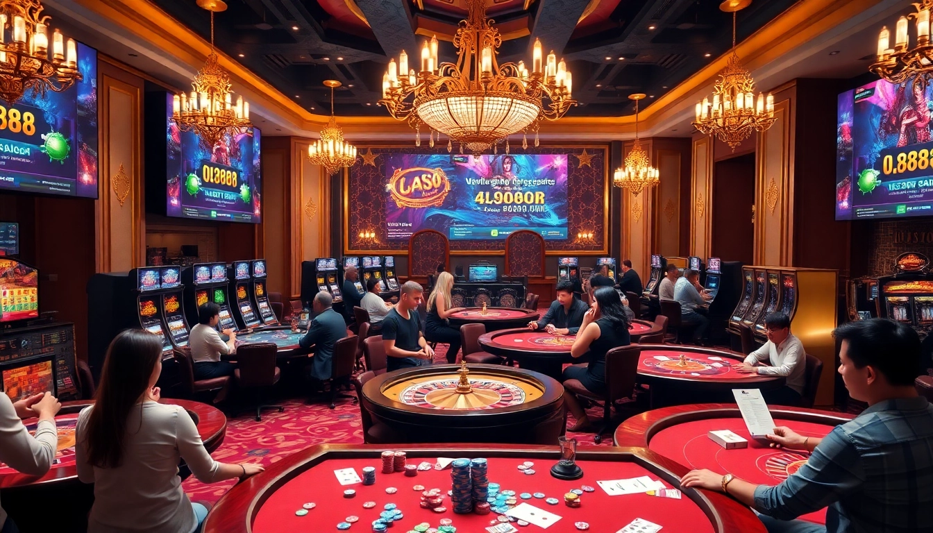 Enjoy an exciting gaming experience at u888 casino with vibrant tables and engaging players.