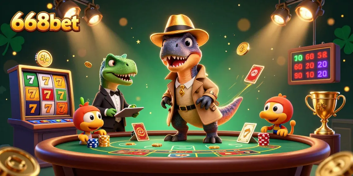 Join the excitement at 668bet with an engaging scene of fun and winning opportunities at a blackjack table.