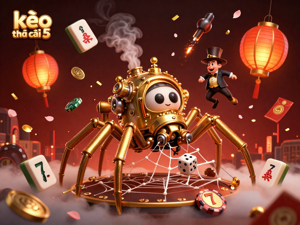 Experience thrilling wins with kèo nhà cái 5 in this dynamic 3D casino illustration.