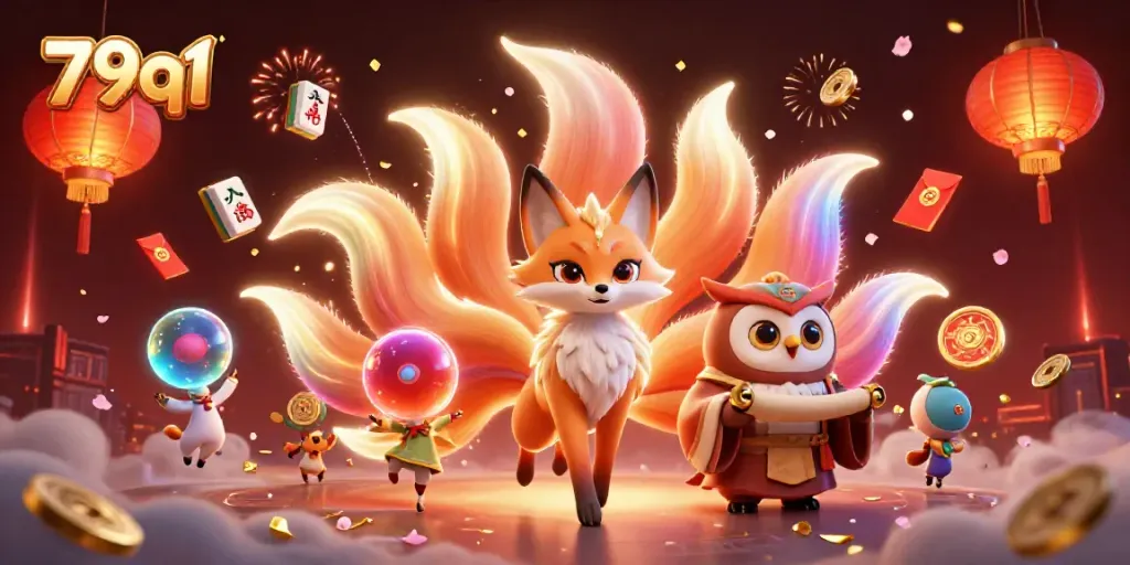 Experience thrilling gaming action with 79q1 in a vibrant, dynamic casino-themed scene featuring captivating characters and colorful elements.