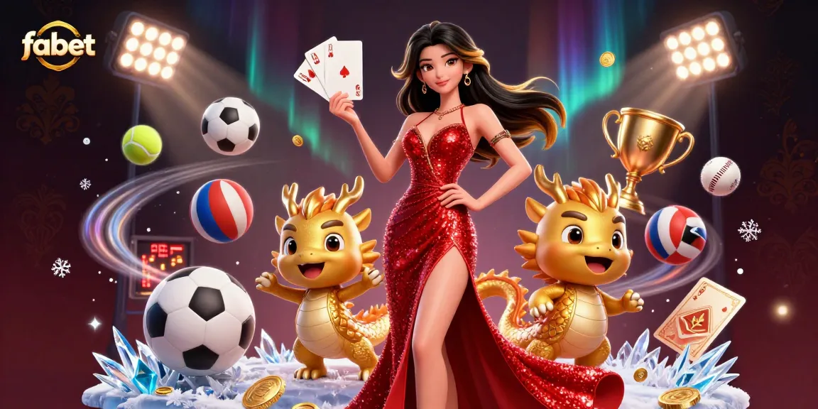 Bet on fabet with a stunning 3D scene showcasing sports elements and a welcoming figure.