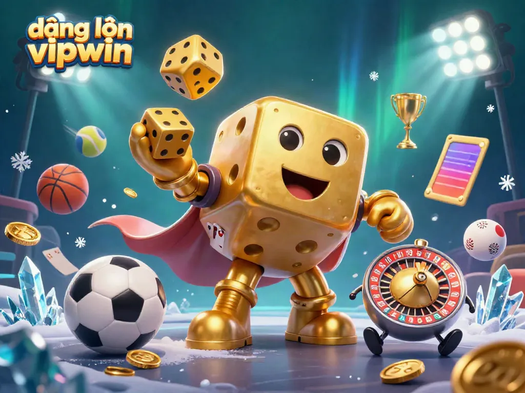 Engage with đăng nhập vipwin in a vibrant 3D casino-themed illustration featuring dynamic gaming elements and characters.