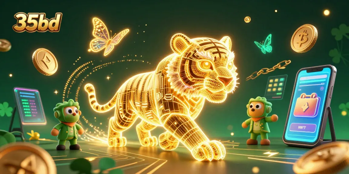 Experience the thrill of 35bd casino gaming with vibrant 3D characters and crypto-themed elements.