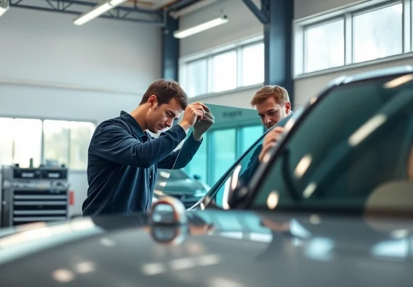 Get the best window tint near me with professionals applying film expertly.