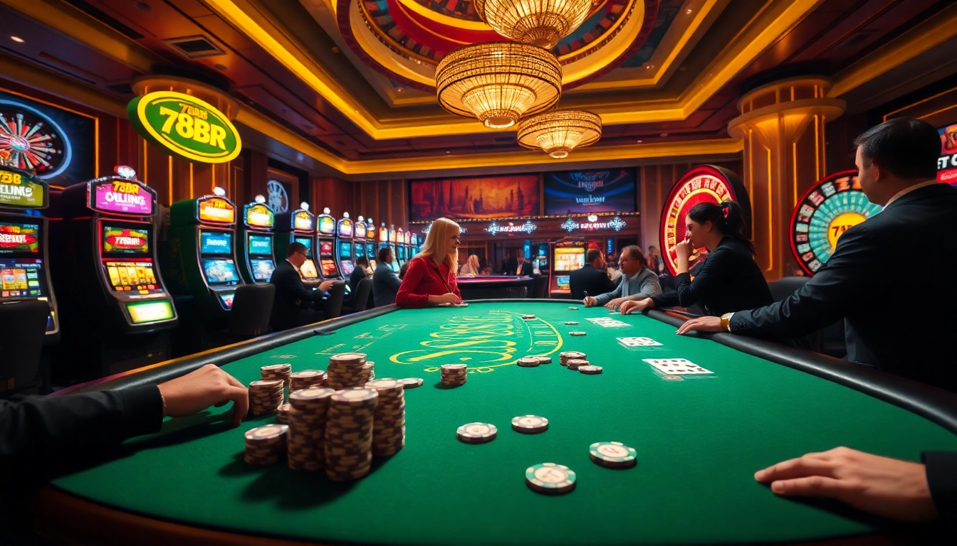 Experimente a emoção de apostar no 78BR Casino, com mesas de pôquer vibrantes e máquinas caça-níqueis coloridas.