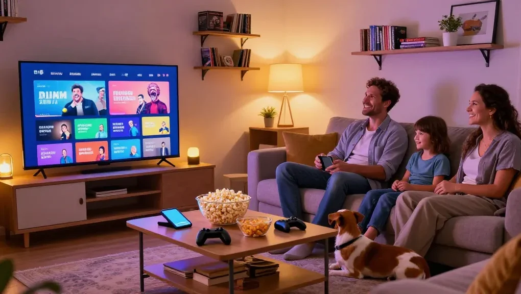 Aproveite a melhor experiência de streaming com a melhor IPTV do Brasil, reunindo a família em uma noite de cinema.